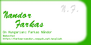nandor farkas business card