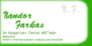 nandor farkas business card